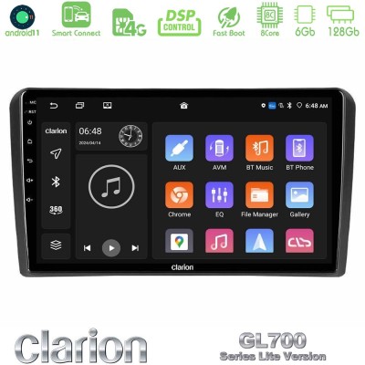 Clarion GL700 Lite Series 8Core Android11 6+128GB Audi A3 8P Navigation Multimedia Tablet 9