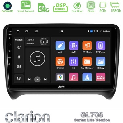 Clarion GL700 Lite Series 8Core Android11 6+128GB Audi TT B7 Navigation Multimedia Tablet 9