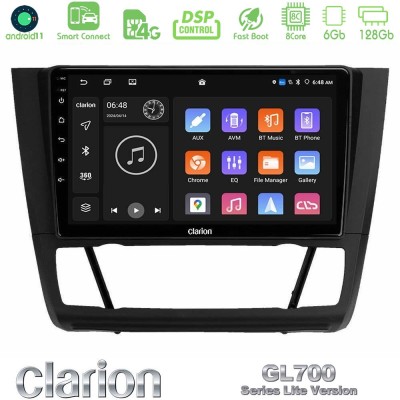 Clarion GL700 Lite Series 8Core Android11 6+128GB BMW 1Series E81/E82/E87/E88 (AUTO A/C) Navigation Multimedia Tablet 9