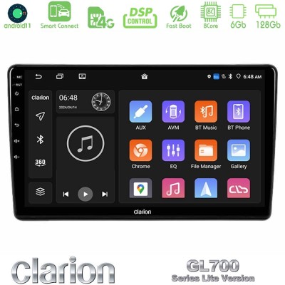 Clarion GL700 Lite Series 8Core Android11 6+128GB Peugeot Partner / Citroen Berlingo 2008-2018 Navigation Multimedia Tablet 9