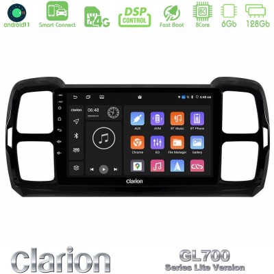 Clarion GL700 Lite Series Citroen DS5 Aircross 2017-2021 8Core Android11 6+128GB Navigation Multimedia Tablet 9