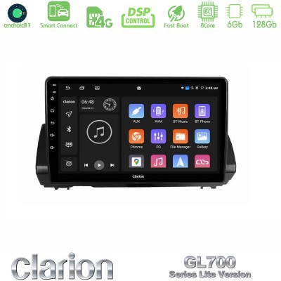 Clarion GL700 Lite Series 8Core Android11 6+128GB Dacia Sandero/Logan/Jogger 2022-> Navigation Multimedia Tablet 9