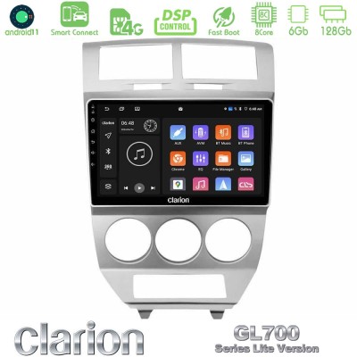 Clarion GL700 Lite Series 8Core Android11 6+128GB Dodge Caliber 2006-2011 Navigation Multimedia Tablet 10