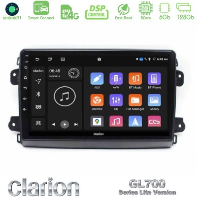 Clarion GL700 Lite Series 8Core Android11 6+128GB Citroen/Fiat/Opel Navigation Multimedia Tablet 9