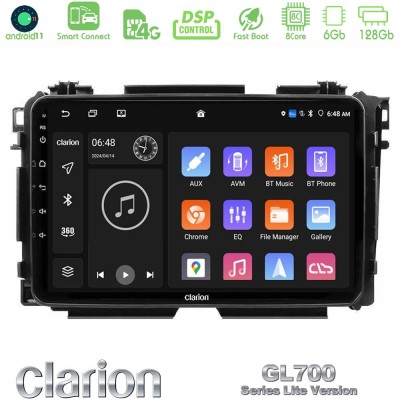 Clarion GL700 Lite Series 8Core Android11 6+128GB Honda HR-V Navigation Multimedia Tablet 9