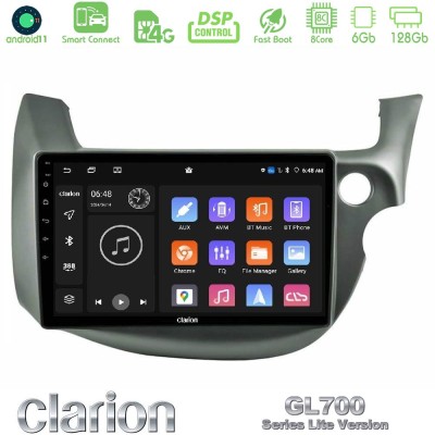 Clarion GL700 Lite Series 8Core Android11 6+128GB Honda Jazz (Fit) 2009-2013 RHD Navigation Multimedia Tablet 10