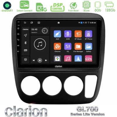 Clarion GL700 Lite Series 8Core Android11 6+128GB Honda CRV 1997-2001 Navigation Multimedia Tablet 9
