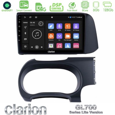 Clarion GL700 Lite Series 8Core Android11 6+128GB Hyundai i10 Navigation Multimedia Tablet 9