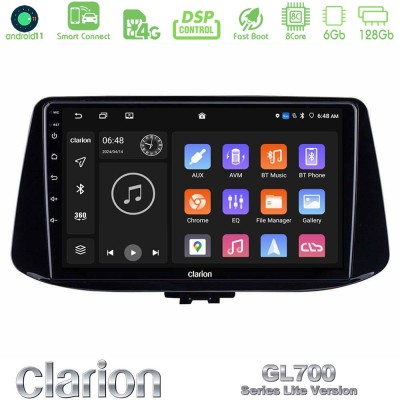 Clarion GL700 Lite Series 8Core Android11 6+128GB Hyundai i30 Navigation Multimedia Tablet 9