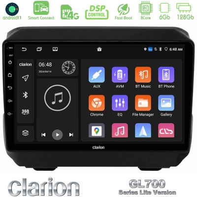 Clarion GL700 Lite Series 8Core Android11 6+128GB Jeep Wrangler 2018-> Navigation Multimedia Tablet 9