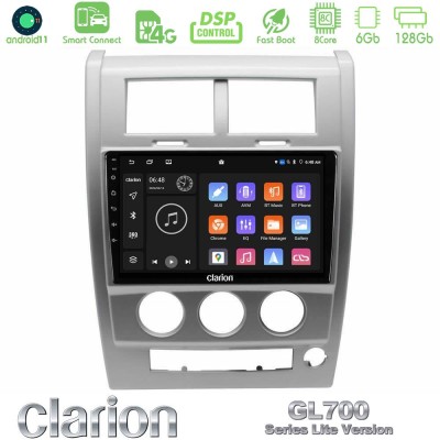 Clarion GL700 Lite Series 8Core Android11 6+128GB Jeep Cherokee (KK) 2008-2012 Navigation Multimedia Tablet 10