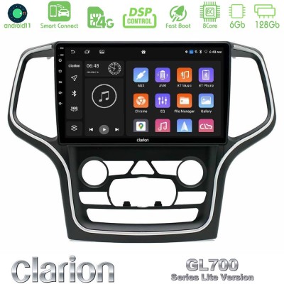 Clarion GL700 Lite Series 8Core Android11 6+128GB Jeep Grand Cherokee 2014-2020 Navigation Multimedia Tablet 10