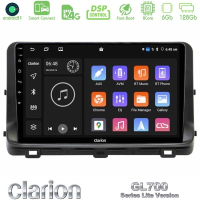 Clarion GL700 Lite Series 8Core Android11 6+128GB Kia Ceed 2018-2023 Navigation Multimedia Tablet 10