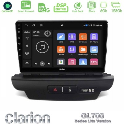 Clarion GL700 Lite Series 8Core Android11 6+128GB Kia Ceed 2018-2023 Navigation Multimedia Tablet 9