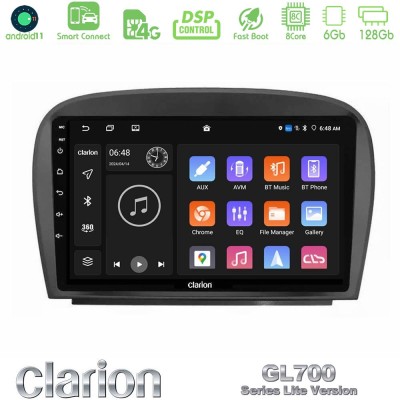Clarion GL700 Lite Series 8Core Android11 6+128GB Mercedes SL Class 2005-2011 Navigation Multimedia Tablet 9
