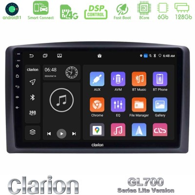 Clarion GL700 Lite Series 8Core Android11 6+128GB Mercedes Vito 2015-2021 Navigation Multimedia Tablet 10