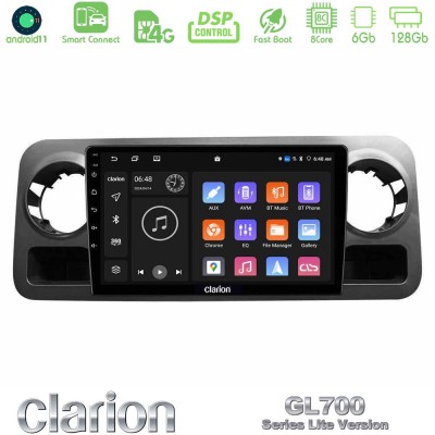 Clarion GL700 Lite Series 8Core Android11 6+128GB Mercedes Sprinter W907 Navigation Multimedia Tablet 10