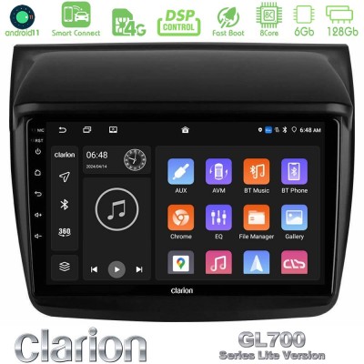 Clarion GL700 Lite Series 8Core Android11 6+128GB Mitsubishi L200 Navigation Multimedia Tablet 9