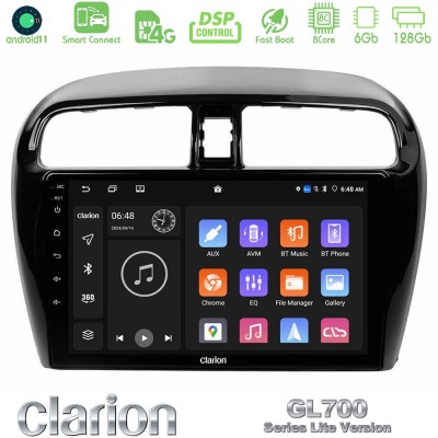 Clarion GL700 Lite Series 8Core Android11 6+128GB Mitsubishi Space Star 2013-2016 Navigation Multimedia Tablet 9