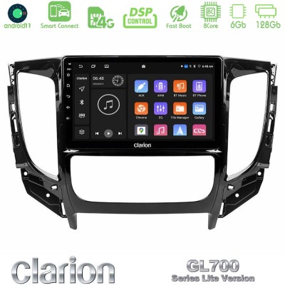 Clarion GL700 Lite Series 8Core Android11 6+128GB Mitsubishi L200 2016-> & Fiat Fullback (Auto A/C) Navigation Multimedia Tablet 9
