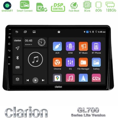 Clarion GL700 Lite Series 8Core Android11 6+128GB Mitsubishi Eclipse Cross 2018-2023 Navigation Multimedia Tablet 9