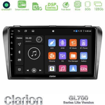 Clarion GL700 Lite Series 8Core Android11 6+128GB Mazda 3 2004-2009 Navigation Multimedia Tablet 9