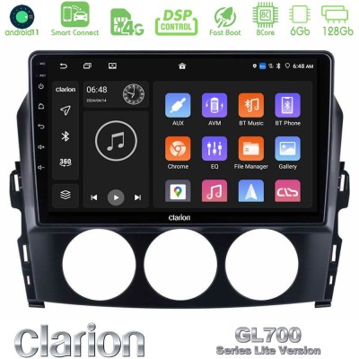 Clarion GL700 Lite Series 8Core Android11 6+128GB Mazda MX-5 2006-2008 Navigation Multimedia Tablet 9