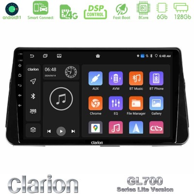 Clarion GL700 Lite Series 8Core Android11 6+128GB Nissan Micra K14 Navigation Multimedia Tablet 9