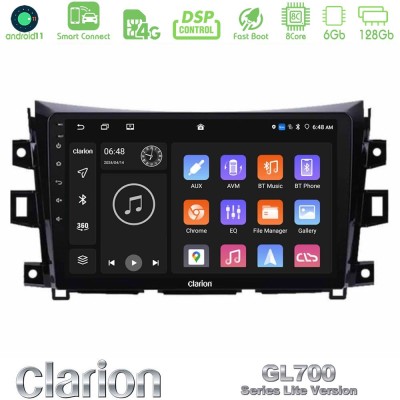 Clarion GL700 Lite Series 8Core Android11 6+128GB Nissan Navara NP300 Navigation Multimedia Tablet 9