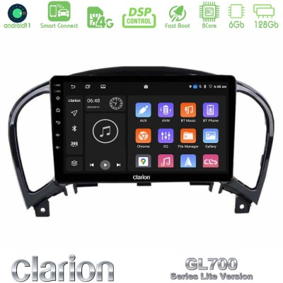 Clarion GL700 Lite Series 8Core Android11 6+128GB Nissan Juke Navigation Multimedia Tablet 9