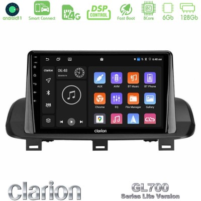 Clarion GL700 Lite Series 8Core Android11 6+128GB Nissan Qashqai J12 & X-Trail T33 Navigation Multimedia Tablet 10