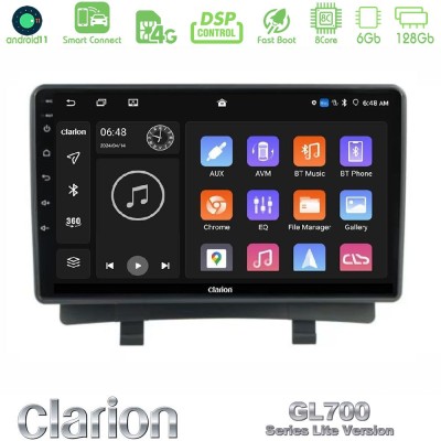 Clarion GL700 Lite Series 8Core Android11 6+128GB Opel Zafira Navigation Multimedia Tablet 9