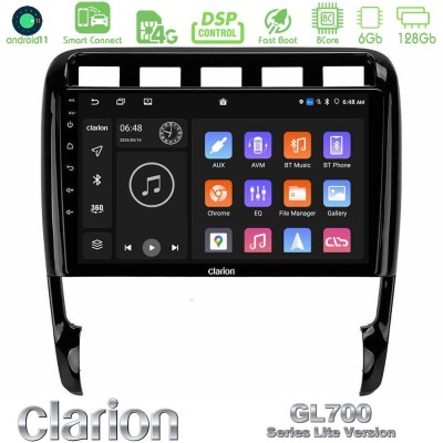 Clarion GL700 Lite Series 8Core Android11 6+128GB Porsche Cayenne 2003-2010 Navigation Multimedia Tablet 9