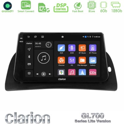 Clarion GL700 Lite Series 8Core Android11 6+128GB Renault Kangoo 2013-2018 Navigation Multimedia Tablet 9
