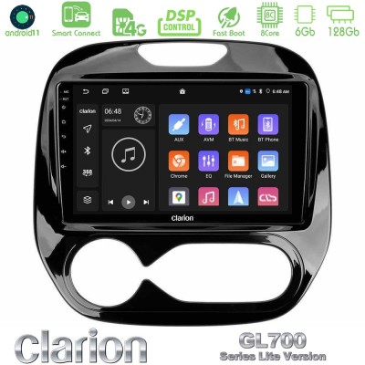 Clarion GL700 Lite Series 8Core Android11 6+128GB Renault Captur 2013-2019 (Auto AC) Navigation Multimedia Tablet 9