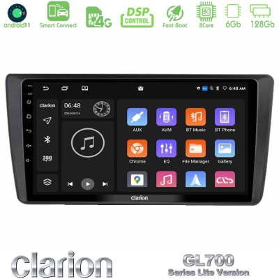 Clarion GL700 Lite Series Skoda Octavia 2004-2012 8Core Android11 6+128GB Navigation Multimedia Tablet 9