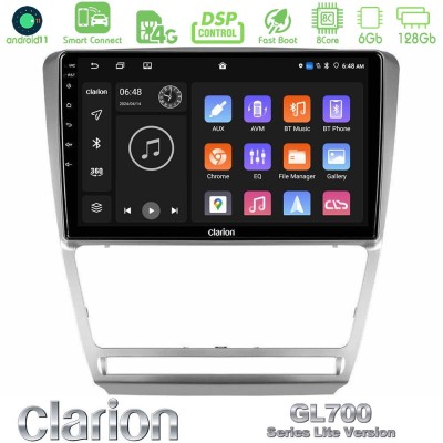 Clarion GL700 Lite Series 8Core Android11 6+128GB Skoda Octavia 5 Navigation Multimedia Tablet 10