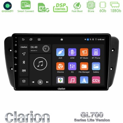 Clarion GL700 Lite Series 8Core Android11 6+128GB Seat Ibiza 2008-2012 Navigation Multimedia Tablet 9