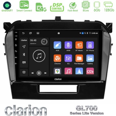 Clarion GL700 Lite Series 8Core Android11 6+128GB Suzuki Vitara 2015-2024 Navigation Multimedia Tablet 9