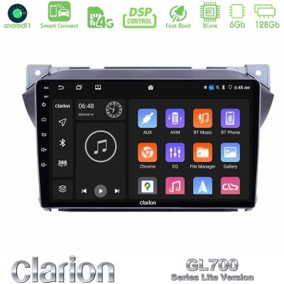 Clarion GL700 Lite Series Suzuki Alto & Nissan Pixo 8Core Android11 6+128GB Navigation Multimedia Tablet 9