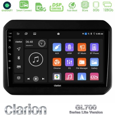 Clarion GL700 Lite Series 8Core Android11 6+128GB Suzuki Ignis Navigation Multimedia Tablet 9