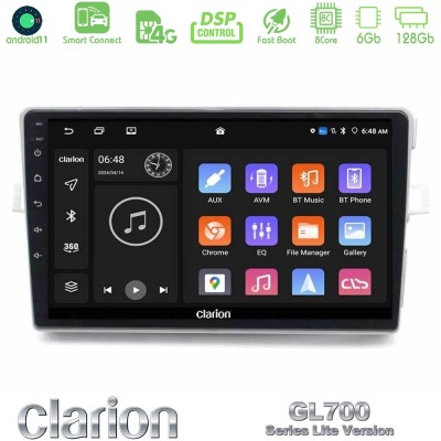 Clarion GL700 Lite Series 8Core Android11 6+128GB Toyota Verso 2009-2018 Navigation Multimedia Tablet 9