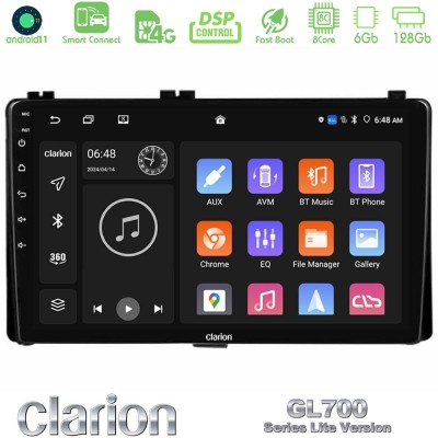 Clarion GL700 Lite Series 8Core Android11 6+128GB Toyota Corolla/Auris 2017-2019  Navigation Multimedia Tablet 9