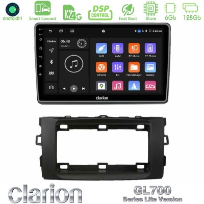 Clarion GL700 Lite Series 8Core Android11 6+128GB Toyota Auris 2013-2016 Navigation Multimedia Tablet 10