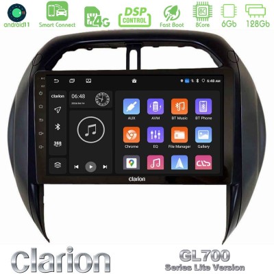 Clarion GL700 Lite Series 8Core Android11 6+128GB Toyota RAV4 2001-2005 (Auto A/C) Navigation Multimedia Tablet 9