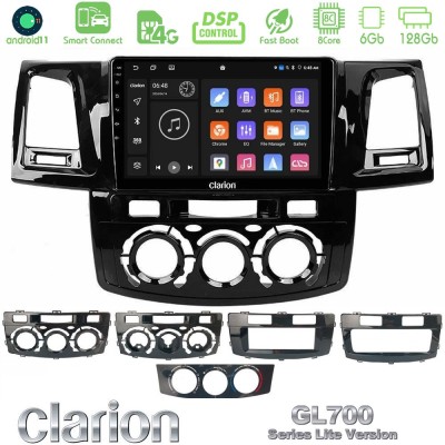 Clarion GL700 Lite Series 8Core Android11 6+128GB Toyota Hilux 2007-2016 Navigation Multimedia Tablet 9