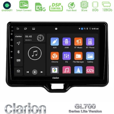 Clarion GL700 Lite Series 8Core Android11 6+128GB Toyota Yaris Cross RHD 2020-> (Low Version) Navigation Multimedia Tablet 9