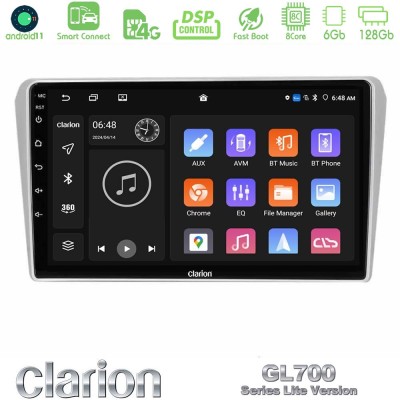 Clarion GL700 Lite Series 8Core Android11 6+128GB Toyota Avensis T25 02/2003–2008 Navigation Multimedia Tablet 9