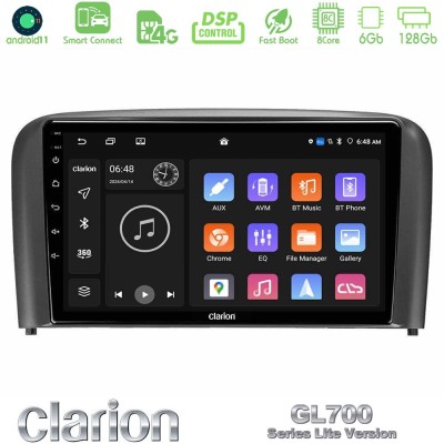 Clarion GL700 Lite Series 8Core Android11 6+128GB Volvo S80 1998-2006 Navigation Multimedia Tablet 9