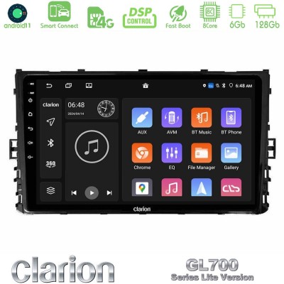 Clarion GL700 Lite Series 8Core Android11 6+128GB VW MQB 2017-> Navigation Multimedia Tablet 9